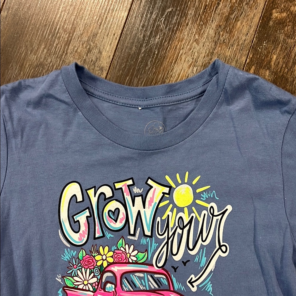 Blue Retro Graphic Short Sleeve Tee - Picture 6 of 11